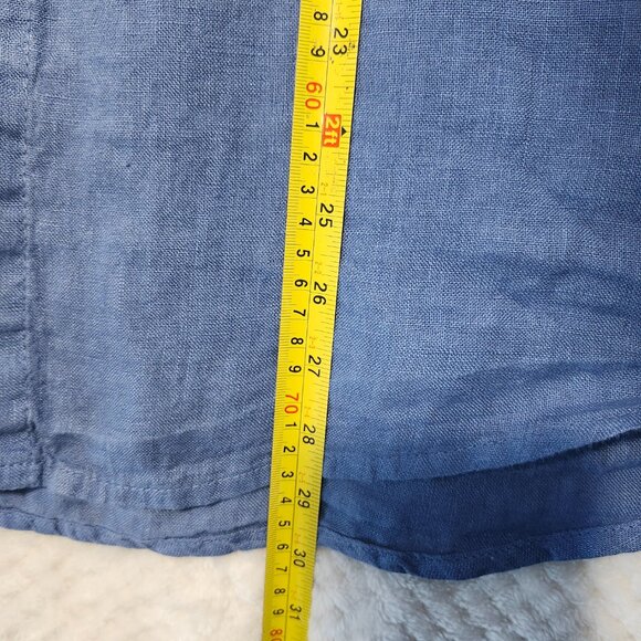 Davide Neri Men’s Long Sleeve Shirt – Size M – 100% Linen – Blue – Made in Italy - Picture 9 of 9